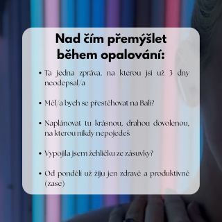 Všichni mluví jen o shower thoughts, ale co teprve solárko thoughts 💭😅 A nad čím přemýšlíte vy, když se opalujete?🤫...